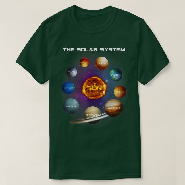 Solar System Planets Science Space Astronomy STEM T Shirt (Design framsida)