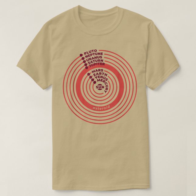 Solar System Planets Science Space Boys Girls 2251 T Shirt (Design framsida)