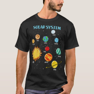 Solar System Planets Science Space Boys Girls SEM T Shirt