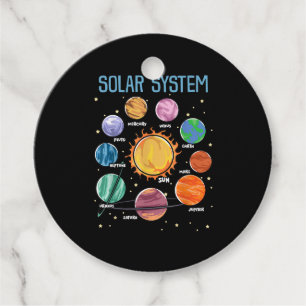 Solar System Planets Science Space Boys Girls STEM Gåvor Etiketter
