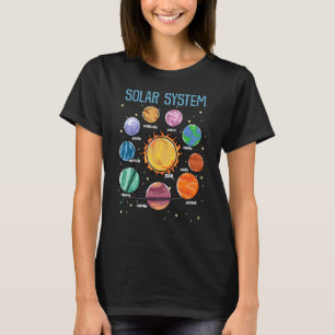 Solar System Planets Science Space Boys Girls STEM T Shirt