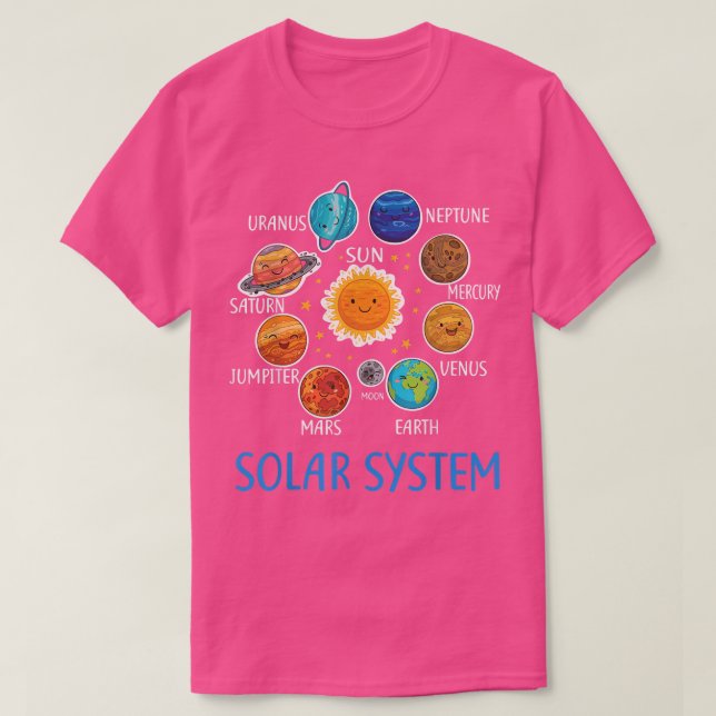 Solar System Planets Science Space Boys Girls STEM T Shirt (Design framsida)