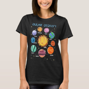 Solar System Planets Science Space Boys Girls Stem T Shirt