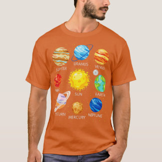 Solar System Planets Science Space Galaxy Universe T Shirt