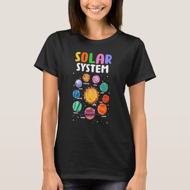 Solar System Planets Science Space Planets Boys Gi T Shirt (Framsida)