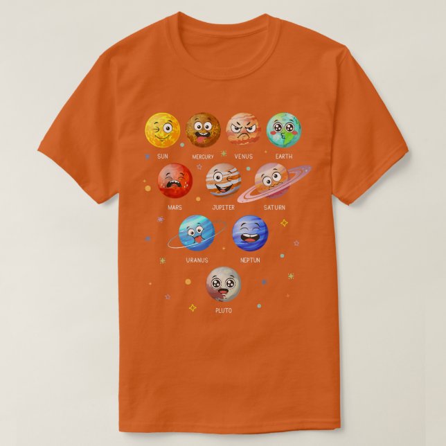 Solar System Planets Sol Space Funny Science Teach T Shirt (Design framsida)