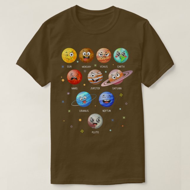 Solar System Planets Sol Space Funny Science Teach T Shirt (Design framsida)