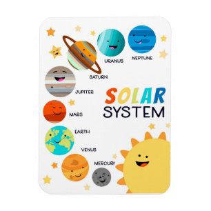 Solar System Planets Space Education Homeschool Magnet