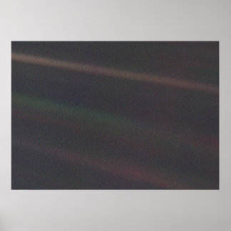 Solar System Porträtt - jorden som Blek Blue Dot Poster