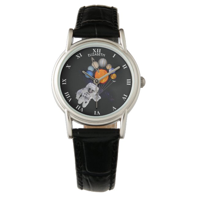 Solar System Sol Planets Astronaut Milky Way Armbandsur (Framsida)