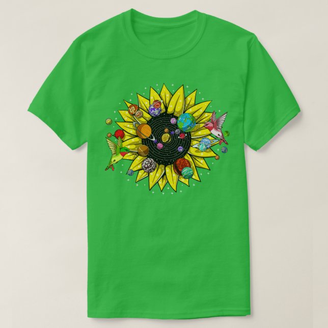 Solar System Solrosblomma T Shirt (Design framsida)