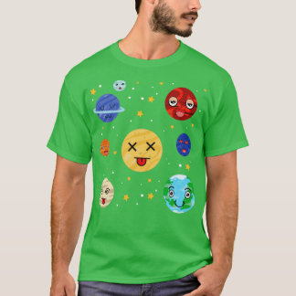 Solar System Space Science Astronomy Cute Planets T Shirt