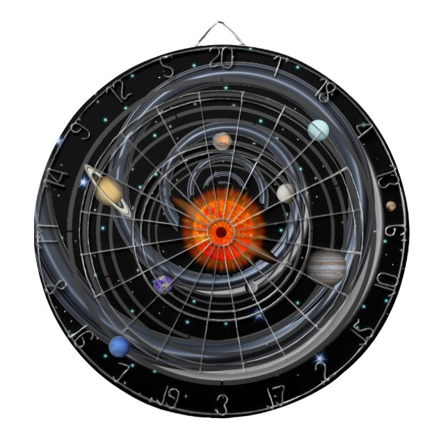 Solar System Spiral Gravity Trap Space Dartboard Darttavla (Framsidan)