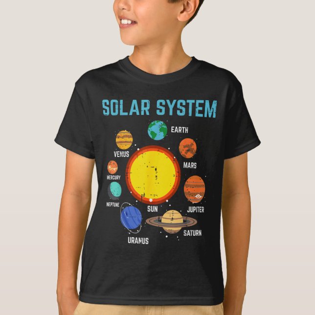 Solar System Sun Planets Galaxy Astronomy Men Wome T Shirt (Framsida)
