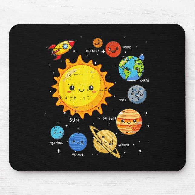 Solar System Sun Planets Rocket Space Galaxy Kids  Musmatta (Framsidan)