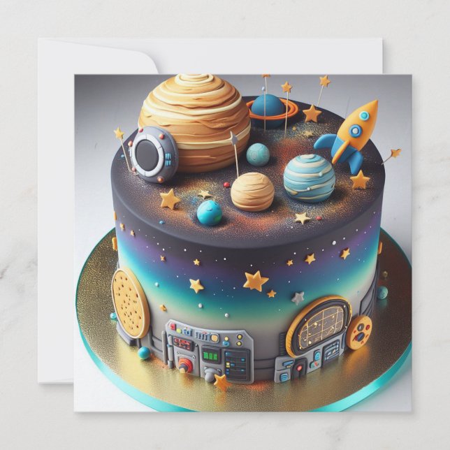 SOLAR SYSTEM THEMED BIRTHDAY CAKE INBJUDNINGAR (Framsida)