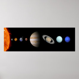 Solar System till Panorama Stil Poster