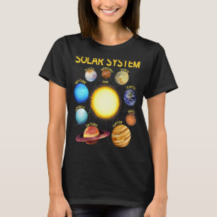 Solar Systems Realistic Space Planets Science Boys T Shirt