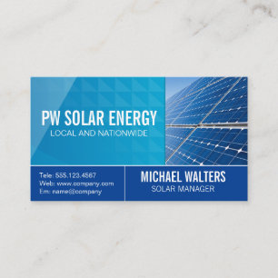 Solar Tech House Power Logotyp Energi Visitkort