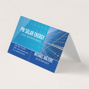 Solar Tech House Power Logotyp Energi Visitkort