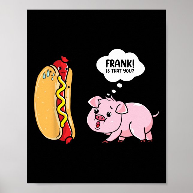 Solar ut buns ut Roliga korv grill Mat L Poster (Framsidan)