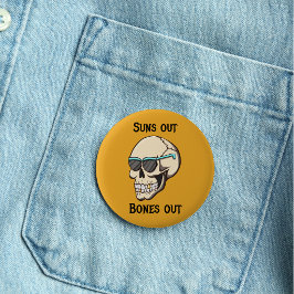 Solar ute, ben ute Skalle Pinback-knapp Knapp
