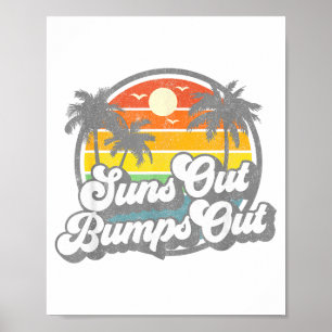Solar ute, gupp ut Strand Roligt Gravid Söt Kompis Poster