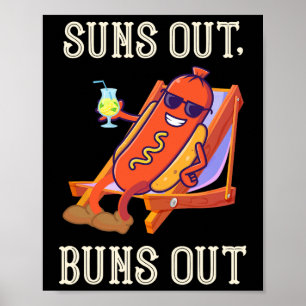 Solar ute korvbröd ute korv grillad korv poster