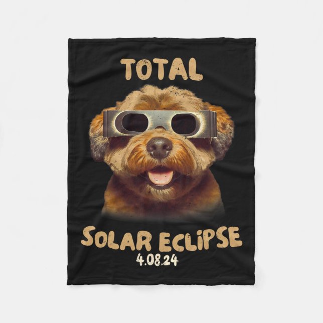 Solära Eclipse T Hund med solfångarglasögon Fleecefilt (Framsidan)
