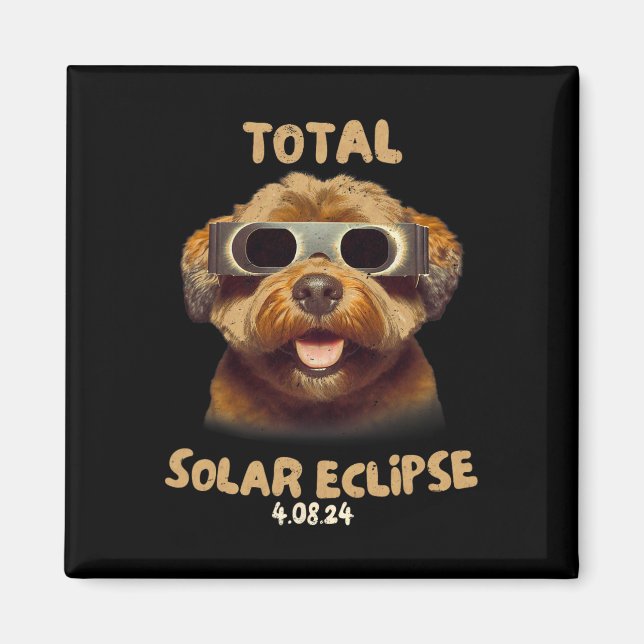 Solära Eclipse T Hund med solfångarglasögon Magnet (Framsidan)