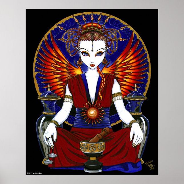’Solara’ Sol Goddes Fire Angel Poster (Framsidan)