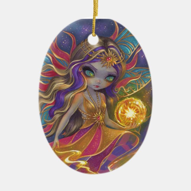 Solara Sunflare Ceramic Ornament (Framsidan)