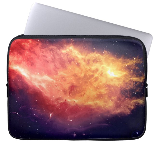 Solarbrand över kosmos laptop fodral (Framsidan)