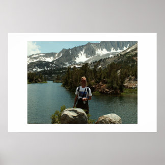 Solardog upp nära timmerlinje poster