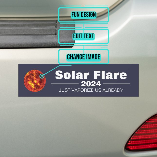 Solarflagga 2024 Bumper Sticker Bildekal (If you feel that things haven't gotten bad lately, here is your chance to sport a new sticker.)