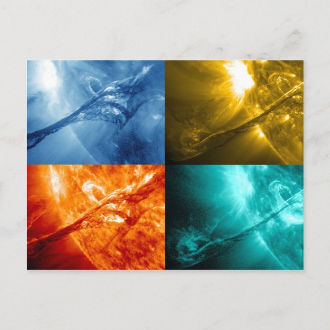 Solarflagga eller koronal massutsprutning Sol koll Vykort (Framsida)