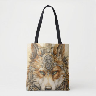 Solarpunk Red Varg Steampunk inspiration Tygkasse