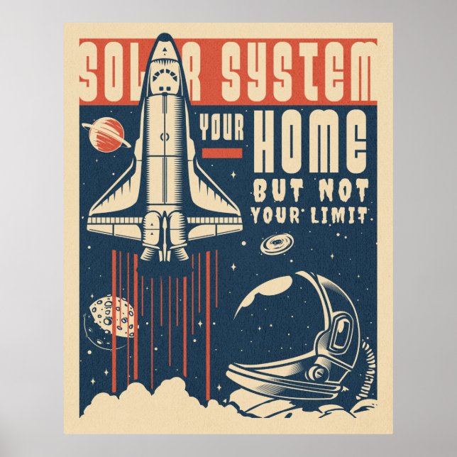Solarsystem din hemdator poster (Framsidan)