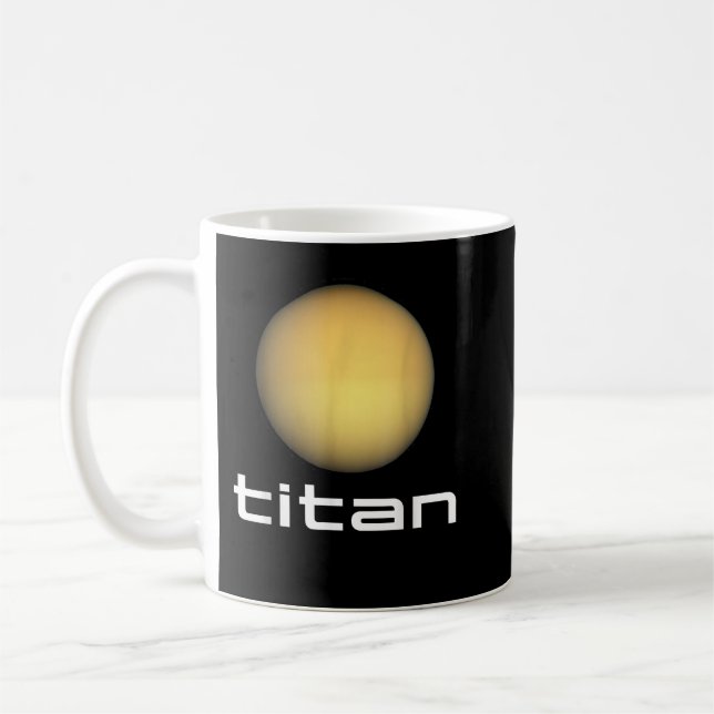 Solarsystemets mättnad i Måne Titan Space-astronom Kaffemugg (Vänster)