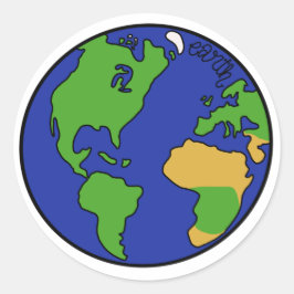 Solarsystemets planetjord runt klistermärke