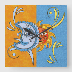 SolarUrklipp Fyrkantig Klocka