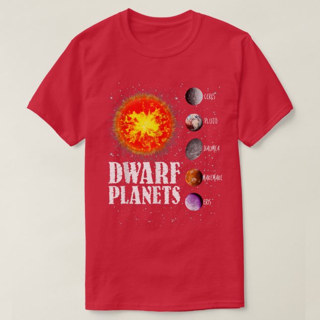 SOLAS T Dwarf Planets Gifts T Shirt (Design framsida)