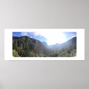 Solbelysning i fotografin från Valley Panoramic Fä Poster