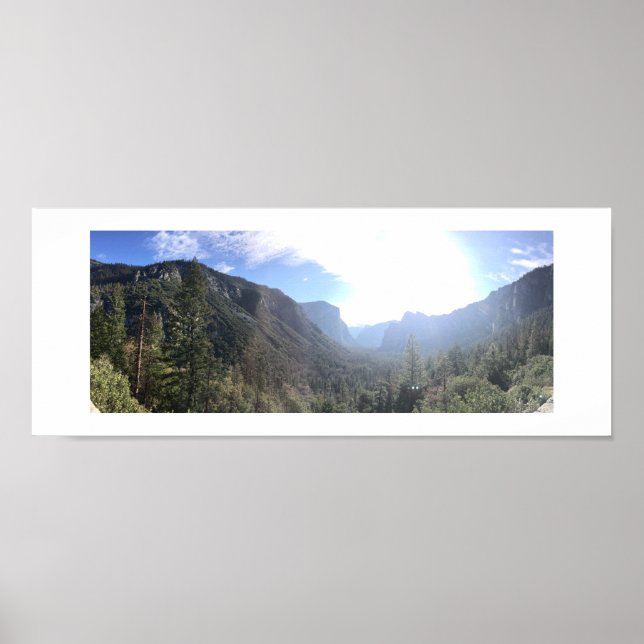Solbelysning i fotografin från Valley Panoramic Fä Poster (Framsidan)