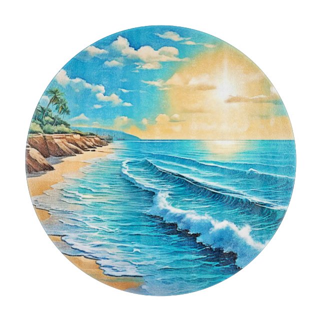 Solbelyst Beach Vågar Design (Framsidan)