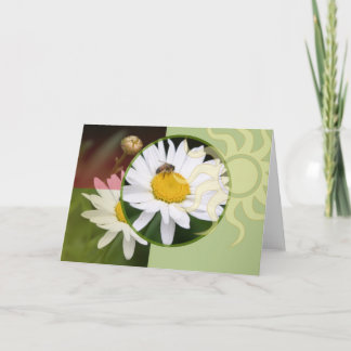 Solbelyst Daisy och bin Kort