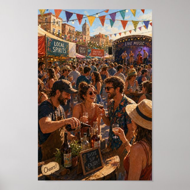 Solbelyst gatu festival affisch (Framsidan)
