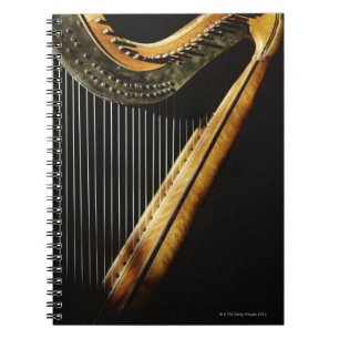 Solbelyst harp anteckningsbok