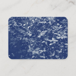 Solbelyst Löv - Cyanotypseffekt Visitkort