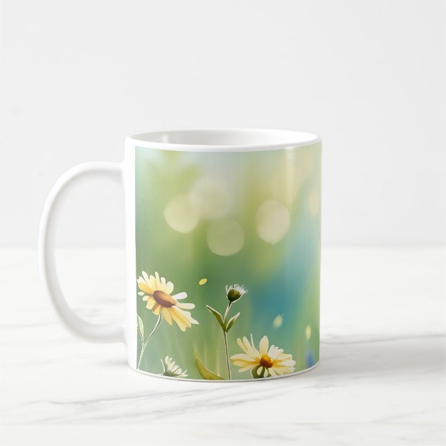 Solbelyst medelvattenfärg kaffemugg (Vänster)
